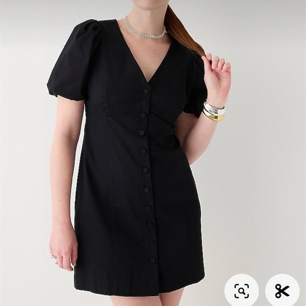J.Crew button up puff sleeve mini dress size size 8